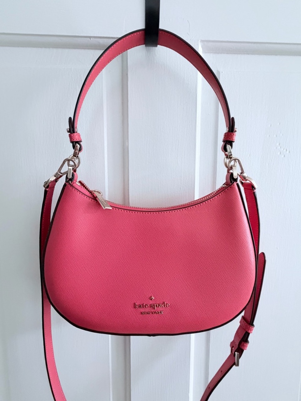 Kate Spade Staci Shoulder Bag & Crossbody – Dark Watermelon Gelato Pink NEW